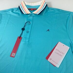 REDVANLY Men Athletic‎ Luxury Curacao Golf Polo Shirt Size M PUREPOLY NEW